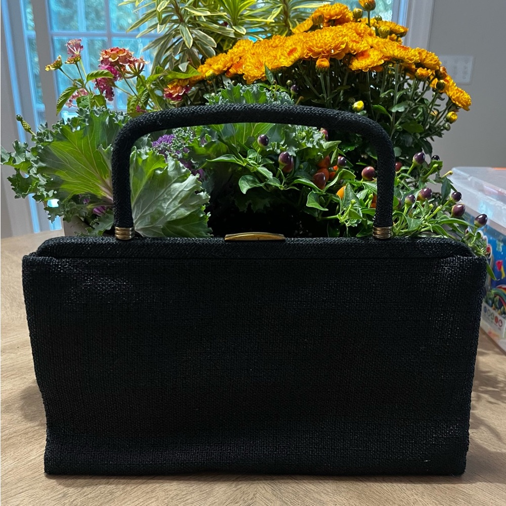 Elegant vintage Black envelope Handbag